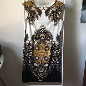 Classy White Dress with Ornate Design